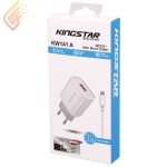 شارژر کینگ استار مدل KW141 A + کابل میکرو یو اس بی