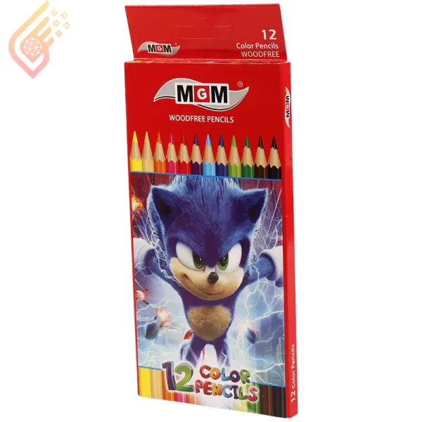 مداد رنگی 12 رنگ ام جی ام مدل 2012 MGM