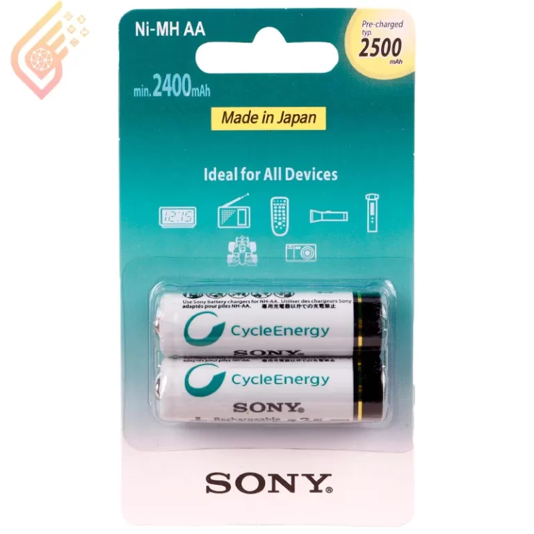 باتری نیم قلمی شارژی سونی مدل Sony CycleEnergy Ni-MH AA 2500mAh