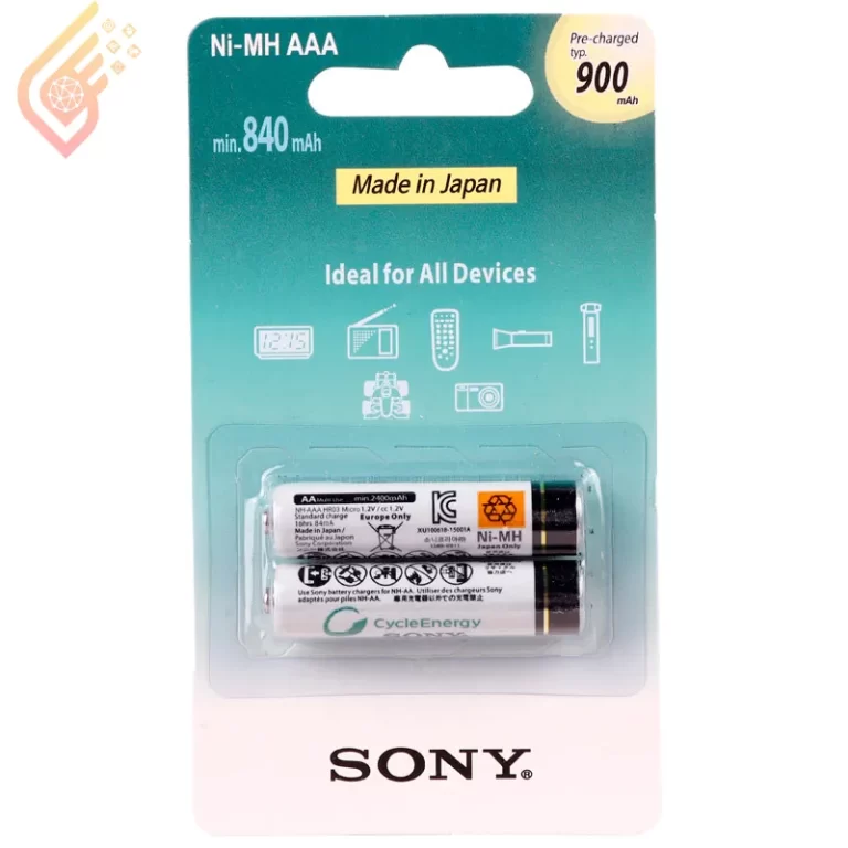 باتری نیم قلمی قابل شارژ سونی مدل Sony CycleEnergy Ni-MH 1.2V AAA 900mAh
