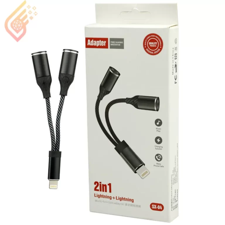کابل تبدیل 2 به 1 درگاه لایتنینگ مدل SX-04