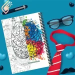 دفتر سیمی 100 برگ طرح Science Psychology دات نوت کد B05
