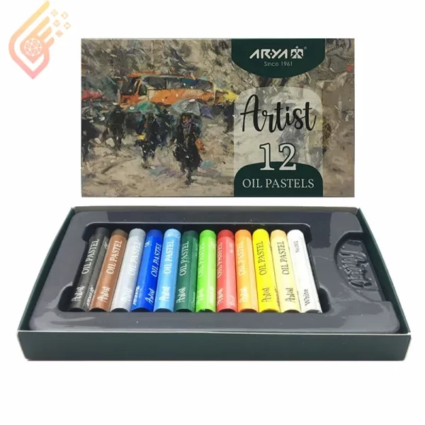 مداد شمعی 12 رنگ آریا مدل Arya Artist 2601