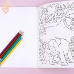 دفتر نقاشی 32 برگ طرح Jungle Book پارسا