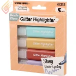 ماژیک هایلایت مدل Glitter Highlighter H3353 بسته 5 عددی