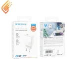 شارژر دیواری 30 وات بروفون مدل BOROFONE BA77A USB PD