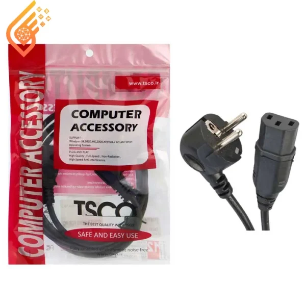 کابل برق پاور کامپیوتر درجه یک تسکو TSCO PC 1.5m