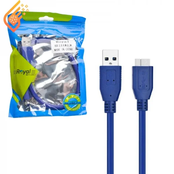 کابل هارد اکسترنال USB3.0 رویال Royal طول 0.3 متر