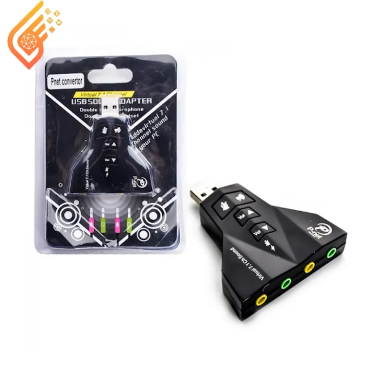 کارت صدا اکسترنال 7.1 کاناله USB پی نت P-net