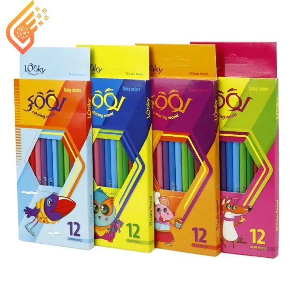مداد رنگی 12 رنگ لوکی مدل Looky Coloring World