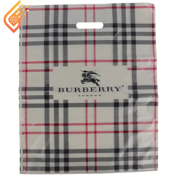 نایلون دسته دار دسته تقویتی طرح Burberry سایز 50 در 40 سانتی متر