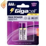 باتری دوتایی نیم قلمی گیگاسل Max Power Heavy Duty R03
