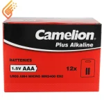 باتری دوتایی نیم قلمی کملیون Plus Alkaline LR03 AM4