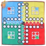 بازی فکری منچ و مارپله پارچه ای 33*33 سانتی متر آهو