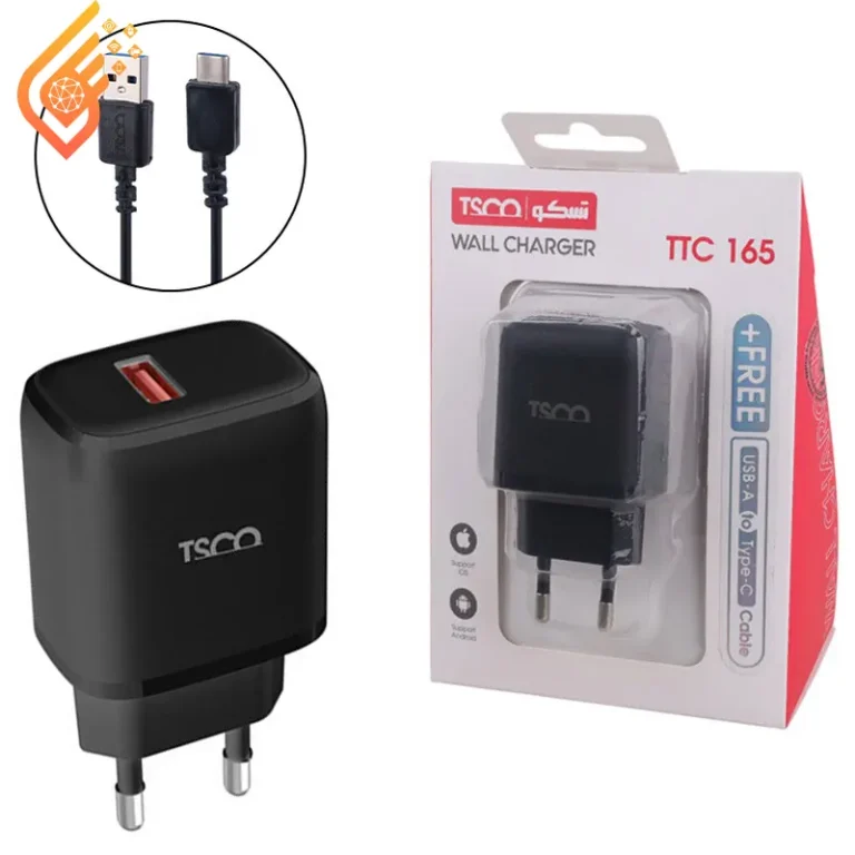 شارژر دیواری تسکو 10.5 وات مدل TTC 165 2.1A