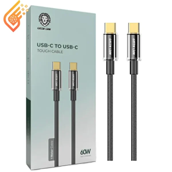کابل دو سر تایپ سی فست شارژ 60 وات گرین لاین GNTPTGH60CTCBK