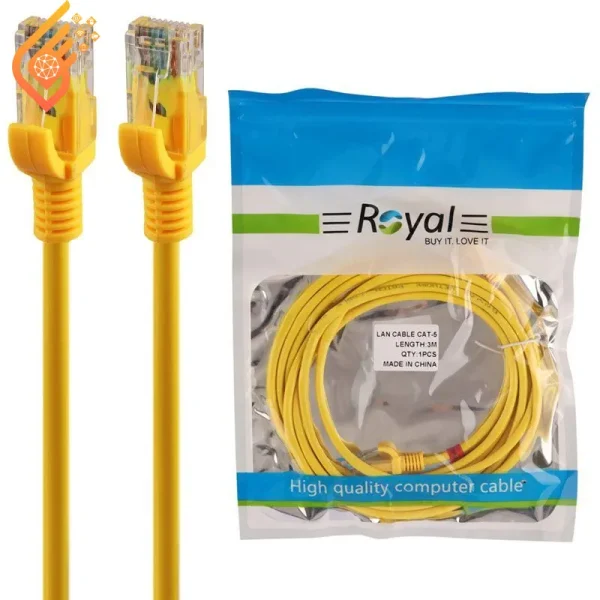 کابل لن شبکه Cat5 رویال طول 3 متر
