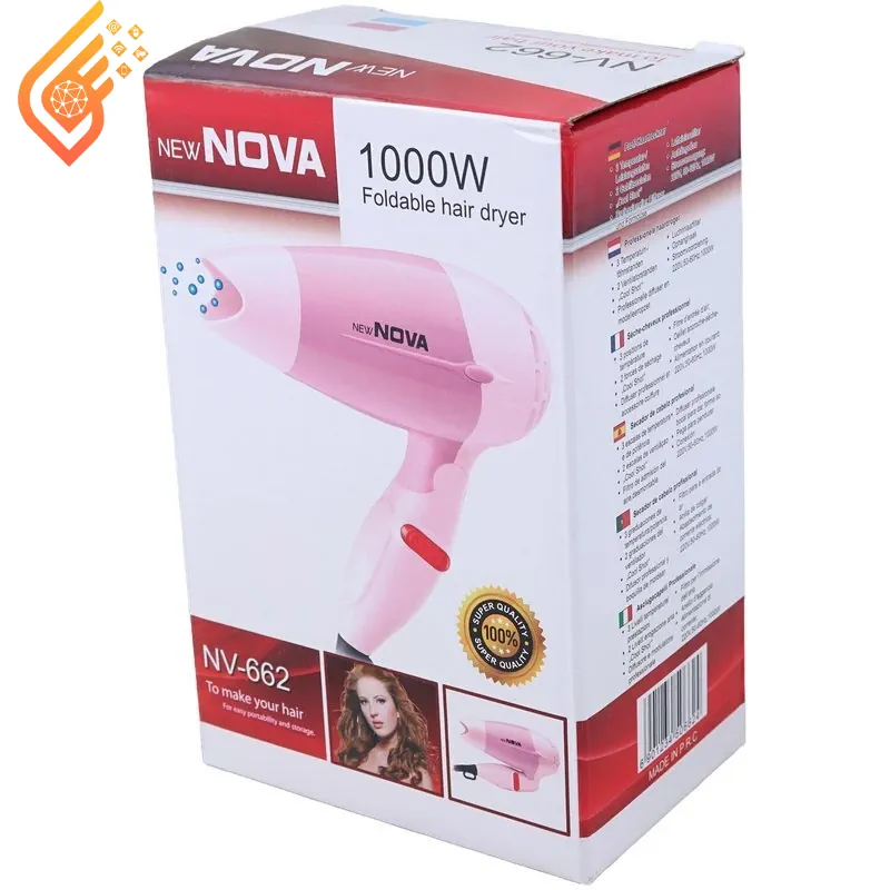 سشوار مسافرتی نوا NV-662 1000W (3) سشوار مسافرتی نوا مدل Nova NV-662 1000W