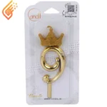 شمع تولد عدد تاج دار طلایی تاپ کندل