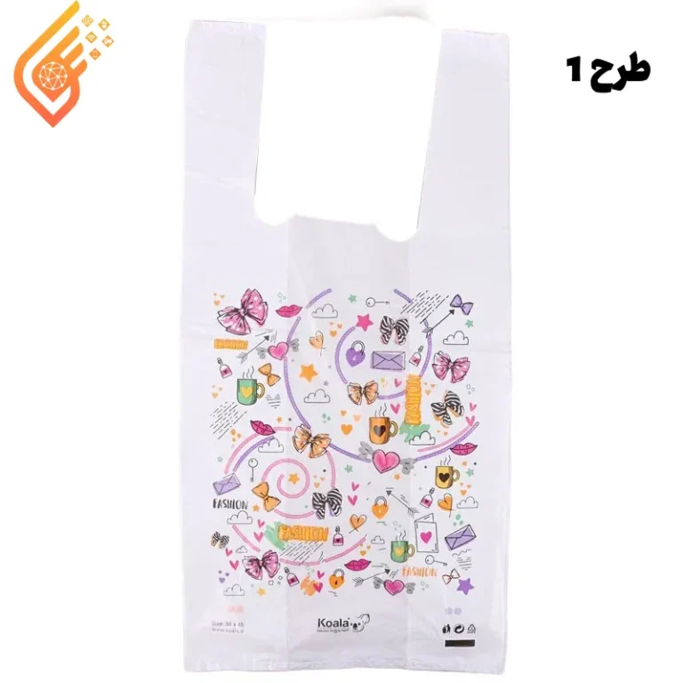 نایلون دسته دار کوالا طرح فانتزی سایز 3645 سانتی متر بسته 100 عددی