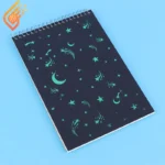 دفتر طراحی A5 سیمی طرح ماه و ستاره 50 برگ (1)